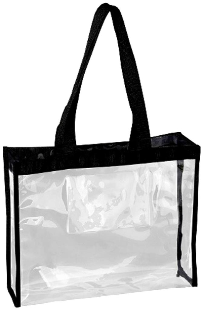 Vinyl Tote Bag, Medium, Black Border (35cm W x 28cm H x 10cm D) CB-3528