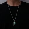 Men Necklace Wolf Spider-shaped Luminous Cool Hip Hop Lobster Clasp Pendant Necklace Jewelry Gifts