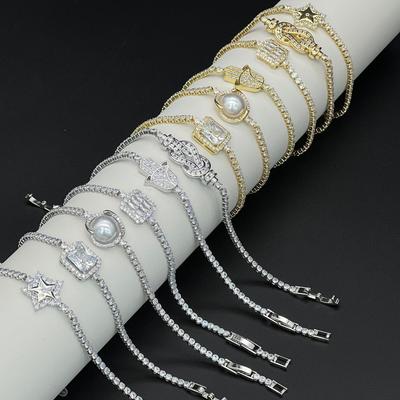 Luxuriöses Geometrisches Zirkon-Armband - Europäischer & Amerikanischer Stil