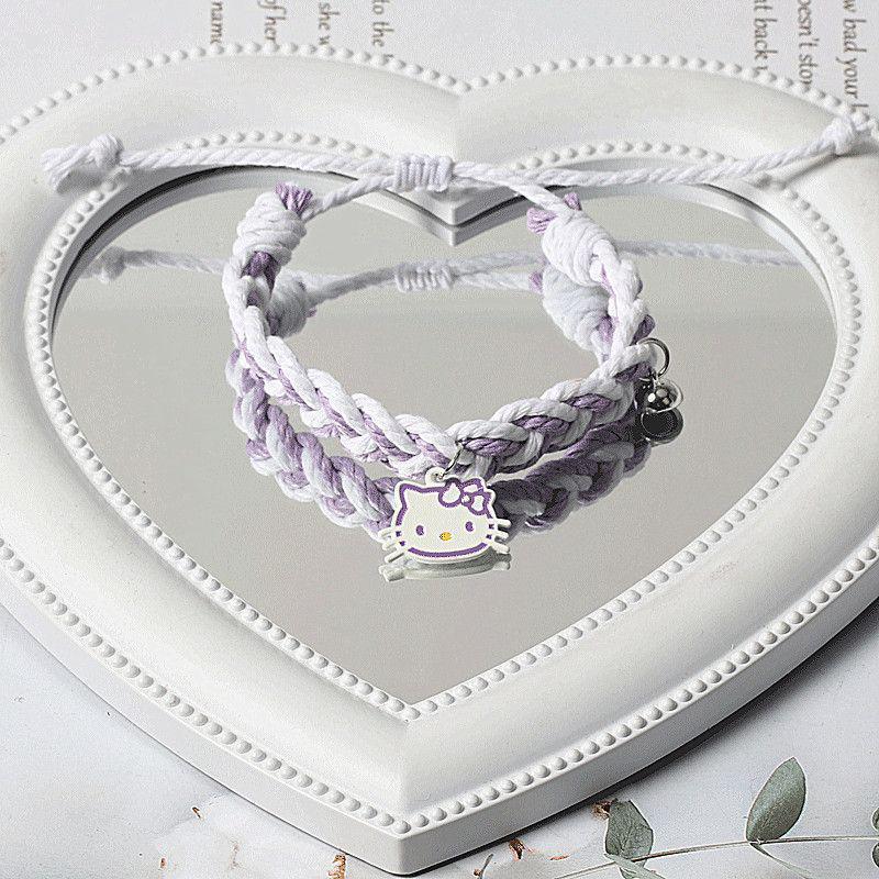 Schattige KT Kat Magnetische Koppel Armbanden - Perfect voor Vriend en Beste Vriend