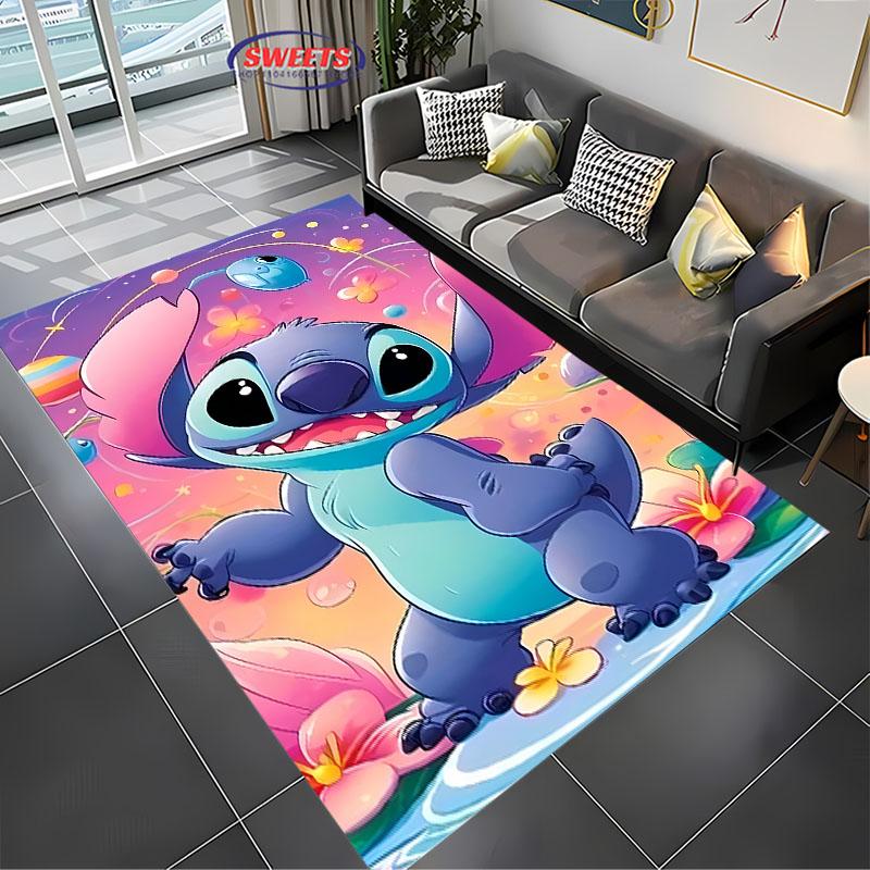 

Килим №3 на тему Діснея Ліло та Стіч! Килимок для спальні, вітальні, ліжка, Нековзний, Вишуканий домашній декор, Міцний килим, який можна прати в машині 40x60cm (16x24in)