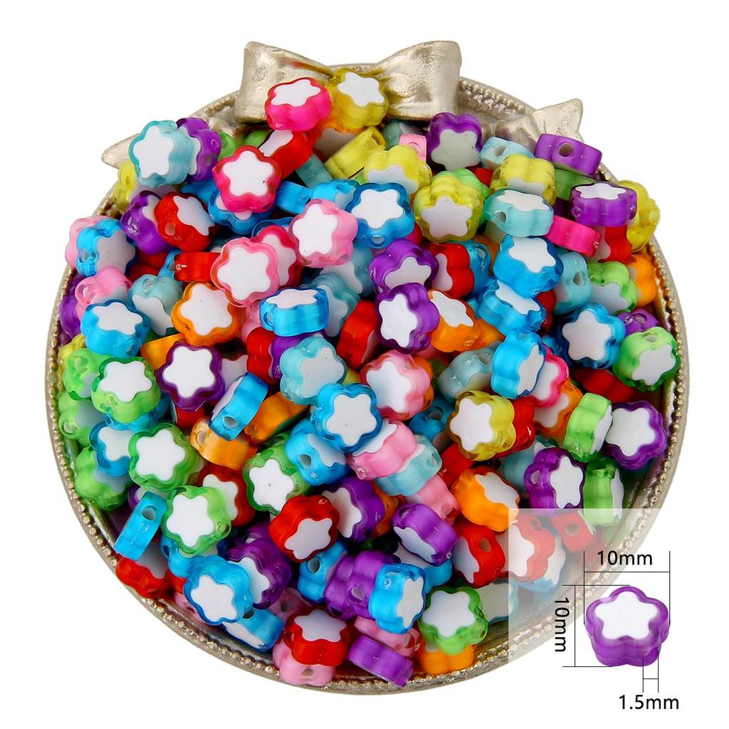 15g/Bag Mixed Color Acrylic Plastic Star Heart Butterfly Flower Beads For DIY Jewelry Making Accessories