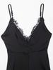 Women's Autumn Pure Desire Lace Trim Spaghetti Strap Dress