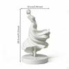 dancers Statue with Pedestal Resin Figurine Elegant Dancing Girl for Interior