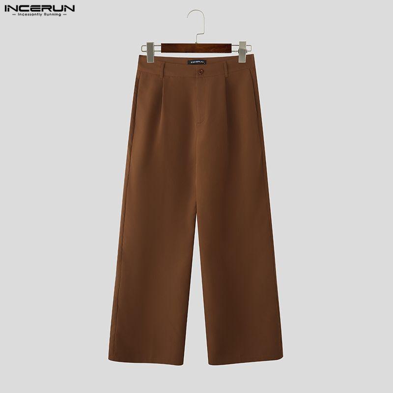 INCERUN Two Piece Suit Men Stitching Lapel Long Sleeve Thin Blazer Long Pants Casual Outfits Sets