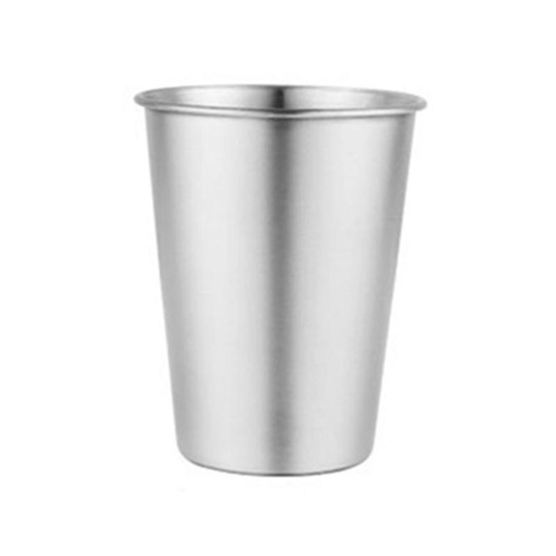 304 Edelstahl Kaffeebecher Wiederverwendbare Bierkrüge Tee Milch Wasser Tassen Geschirr für Camping Barware