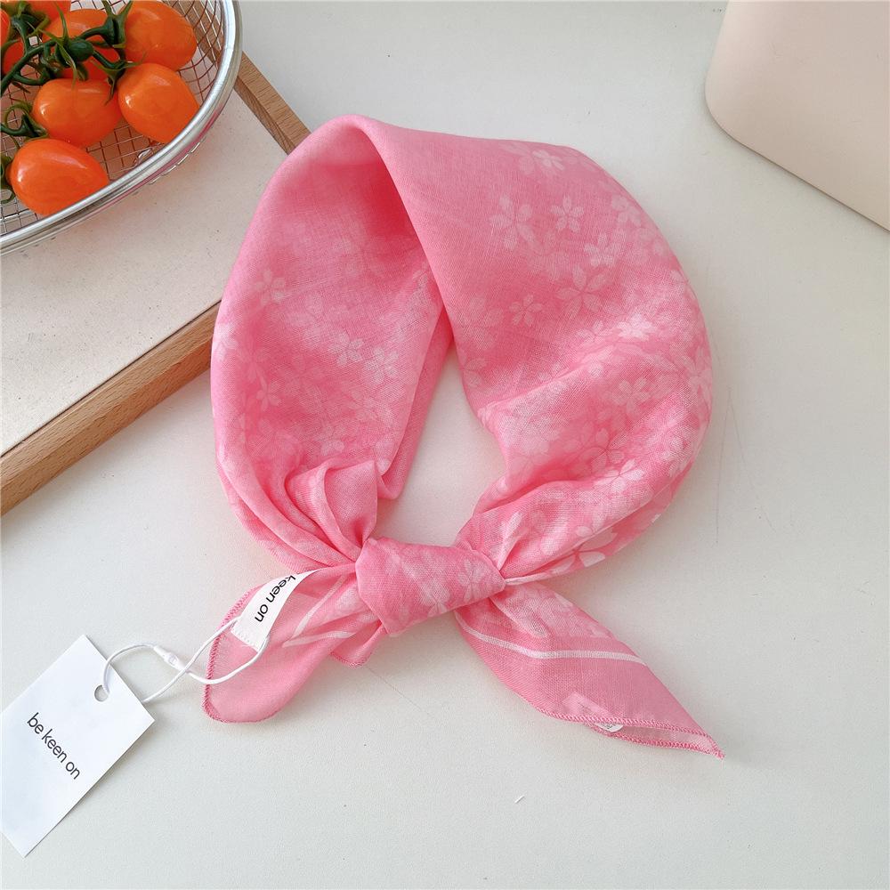 

55*55см Женский Модный Принт Хлопок Лен Головной Платок Бандана Шарф Тюрбан Шаль Носовой Платок Аксессуары для Волос Обёртывание Шарф для Волос One Size&>8Y