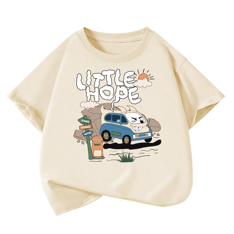 Summer Boys Car Cartoon Tees Fashion Tops Childrens Short Sleeve Clothes Printed Pattern T-shirts Child Loose Casual Tshirt