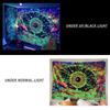 1PC fluorescent mushroom flower plant tapestry, UV responsive eye tapestry, butterfly, snake tapestry, galaxy tapestry