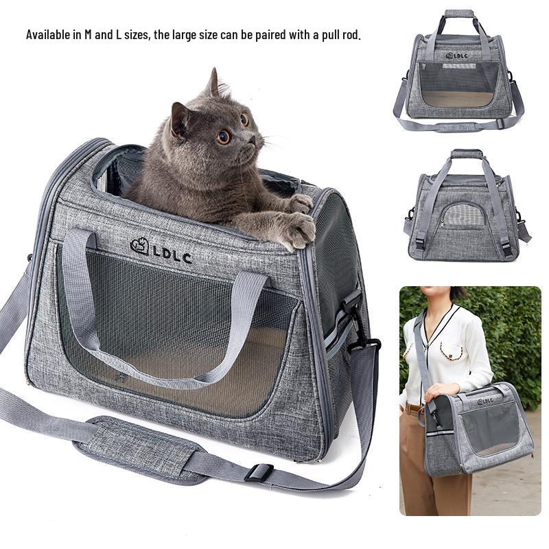 Large Capacity Foldable Rolling Pet Carrier - Portable Cat Suitcase