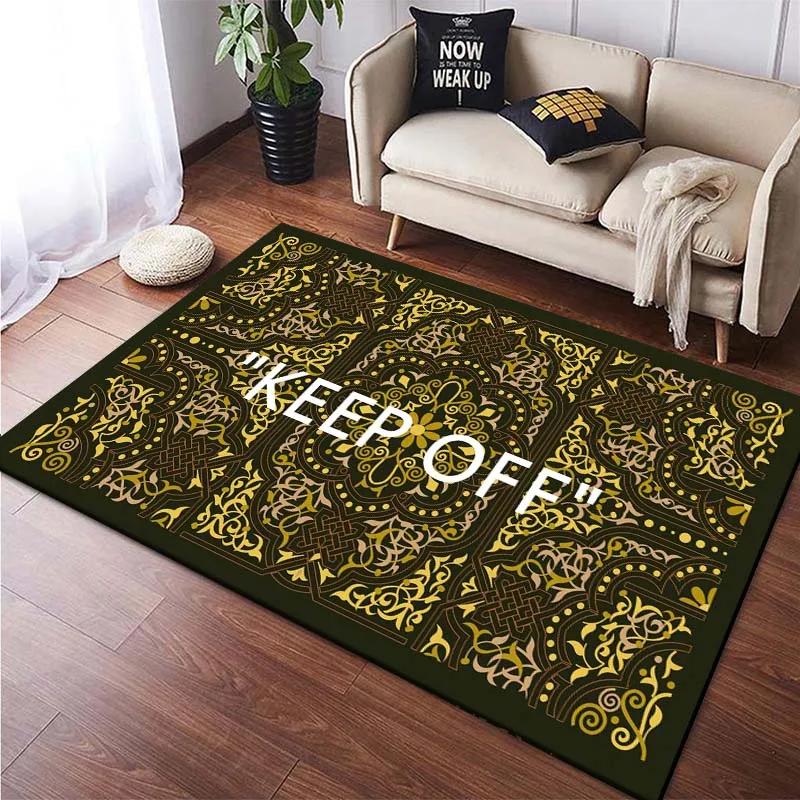 “keep Off' Carpet Luxury Decor Rugs Living Room Home Leisure Area Anti-slip Rug Bedside Soft Foot Mats Indoor Extrance Doormat