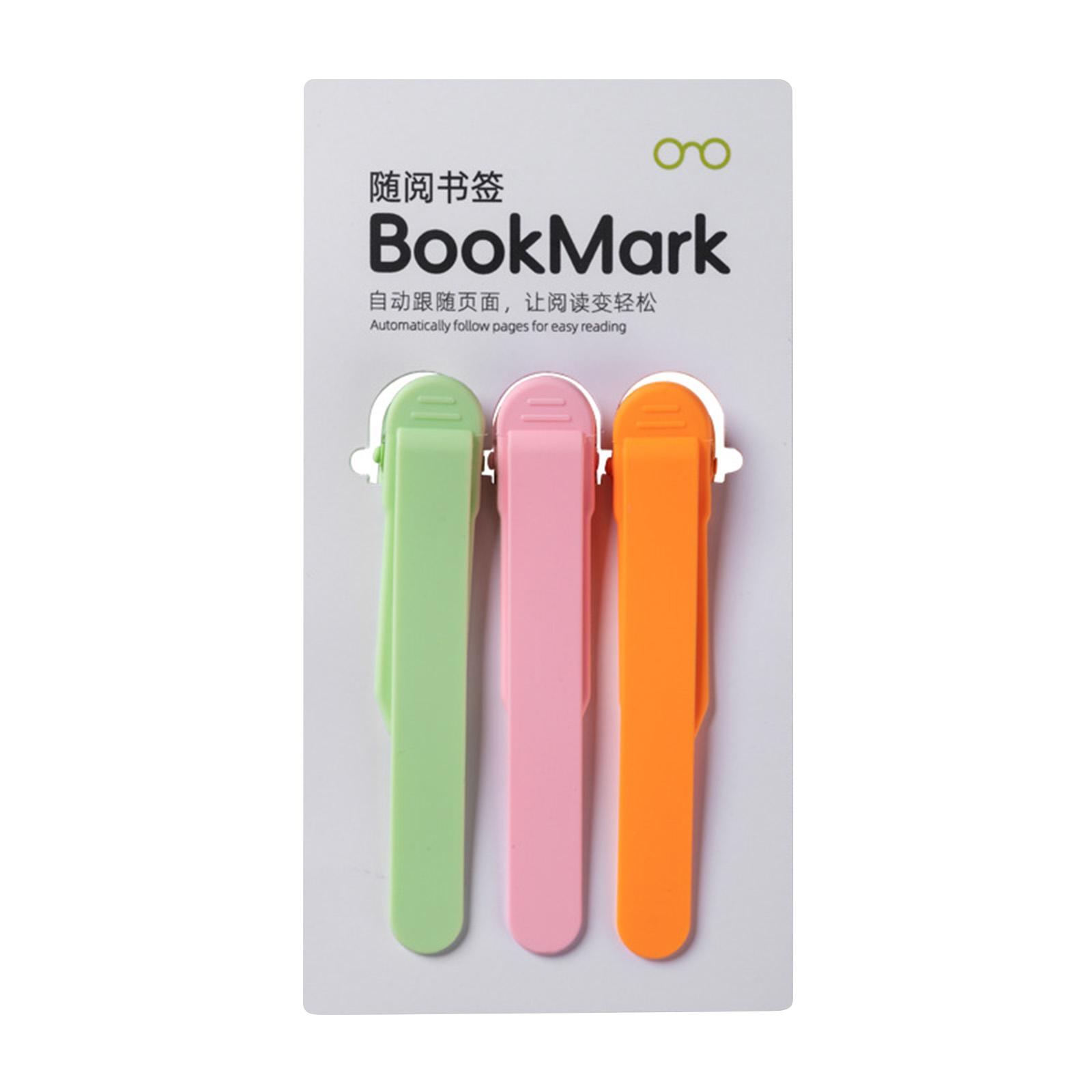 

Automatic Page-Following Bookmarks (3-Pack) - Convenient Reading Accessory That Auto-Tracks Current Pages | Portable Book Fits Novels, & Magazi One Size