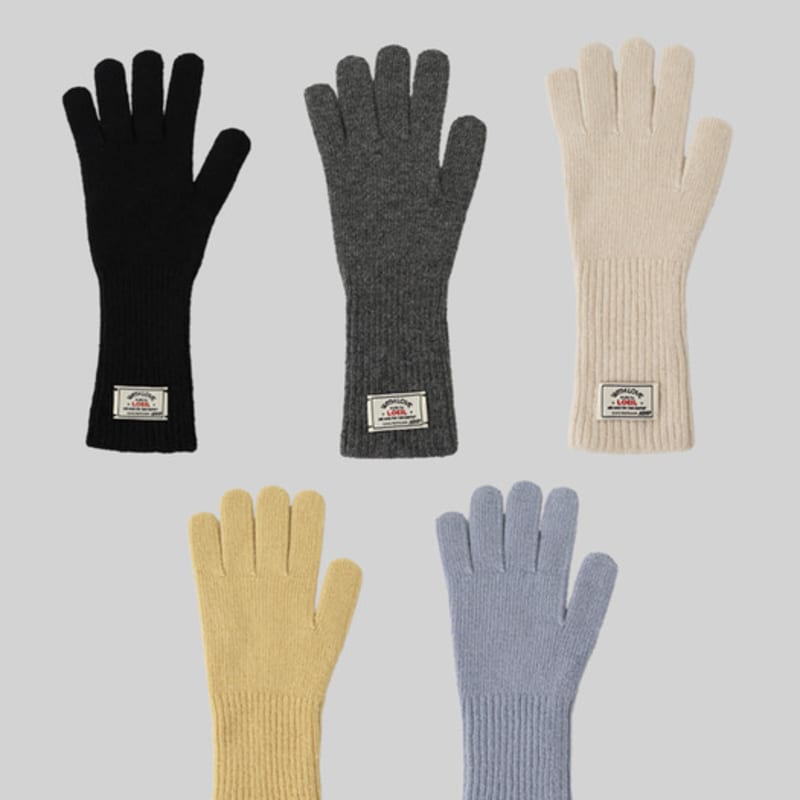 

LOEIL [2 ПАРЫ] Вязаные шерстяные перчатки с отверстием для пальца - 5 цветов SKY BLUE