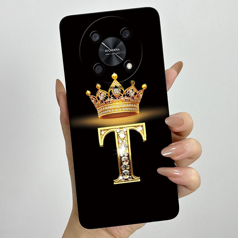 For Huawei Nova Y90 (CTR-LX2) / Nova Y91 (STG-LX1) Fashion Initial Letter Couple Phone Case Soft Silicone TPU Protective Casing