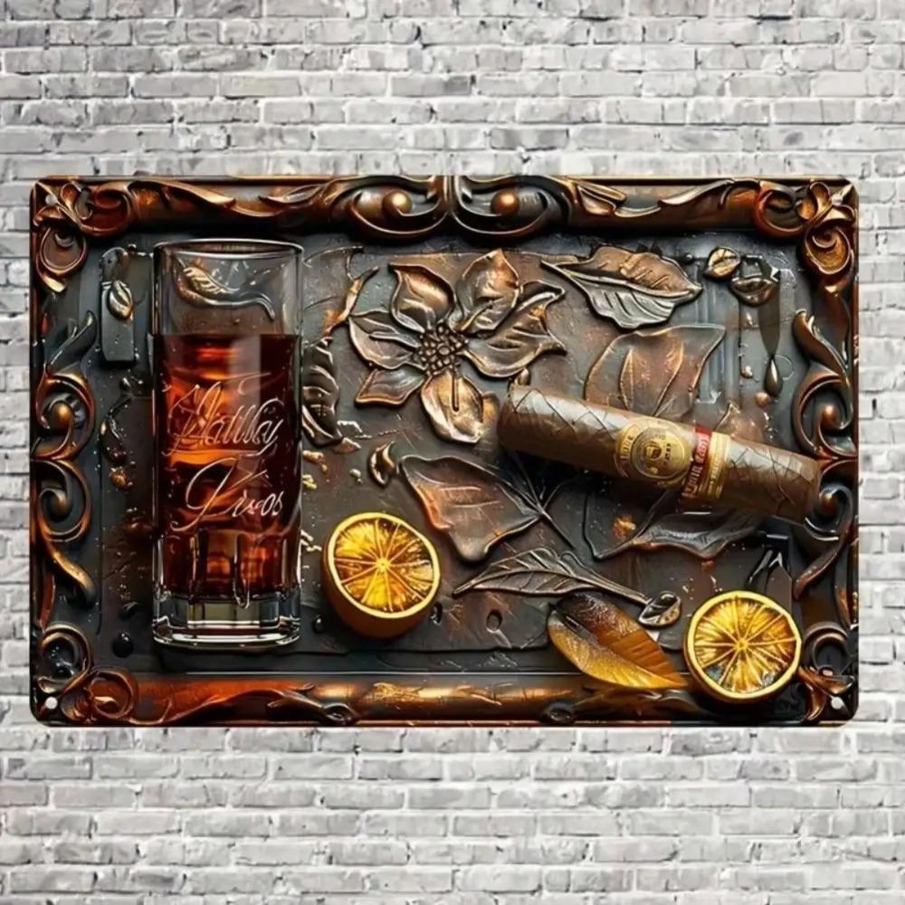 Vintage Metal Tin Sign Retro Whiskey Bar Wall Decor Aluminum Poster