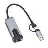 5G Ethernet Adapter Support for Windows 10 11 System High Speed Transfer USB and Type C to RJ45 Network Adapter