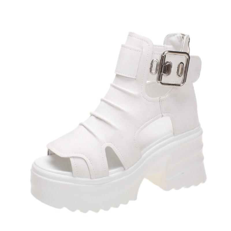 Fashion 2025 Summer New Sandals 8CM Wedge Heels Sneakers Women Beach Flip Flop Casual Sandals Breathable Platform Walking Slippers