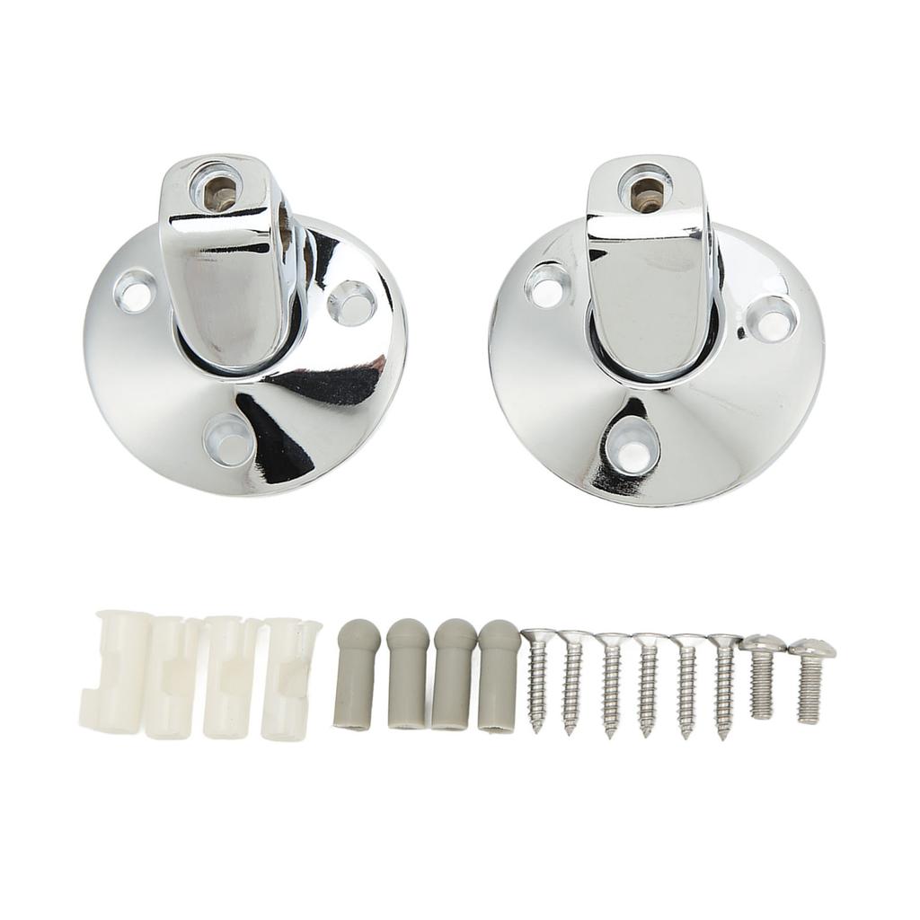 Car Sun Visor Support Brackets with Screw Bushing Chrome Plating Replacement for Camaro 1967‑1969