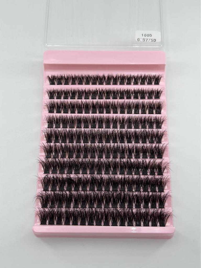 Popularne kępki rzęs samoprzylepnych 10-rzędowe o dużej pojemności: Gęste, Puszyste, Segmentowe Sztuczne Rzęsy z Serii Europejskiej i Amerykańskiej