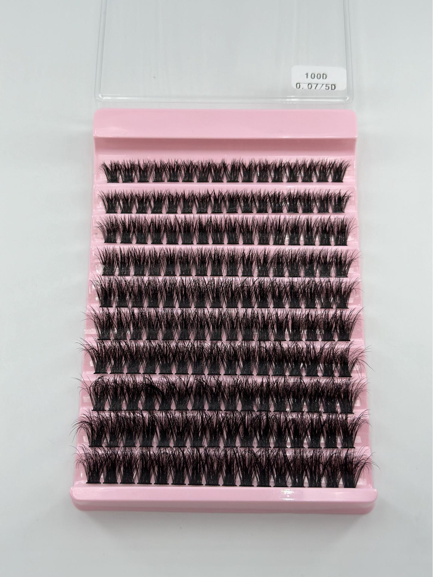 

Популярные пучковые ресницы самонаращивания большого объема в 10 рядов: Плотные, Пушистые, Сегментированные Накладные Ресницы из Европейской и Американской Серии