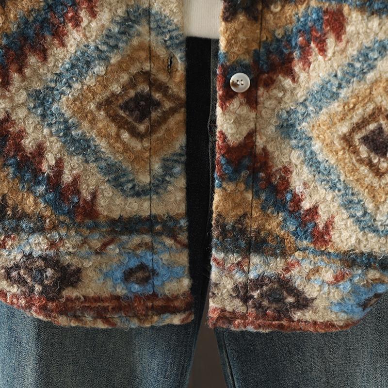 DIMANAF 2025 New Autumn Winter Plus Size Women Coats Jackets Cotton Thick Long Sleeve Loose Casual Outerwear Vintage Lady Floral