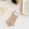 Female Spring and Summer Pure Color Pure Cotton Shallow Mouth Student Short Tube Socks