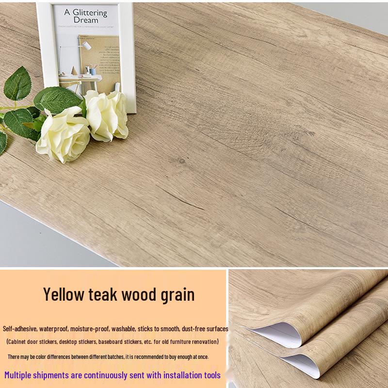 Verdickte selbstklebende Tapete mit Holzmaserung: Wasserfest, Ölfest Schreibtisch- und Möbelrenovierung.