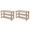 Day and Night - Day and Night Shoe Rack 2 In 1 with Bench 2 Units Solid Wood