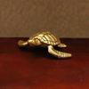 Solid Brass Sea Turtle Figurine Vintage Statue Ornament Tabletop Home Decor Craft Gift