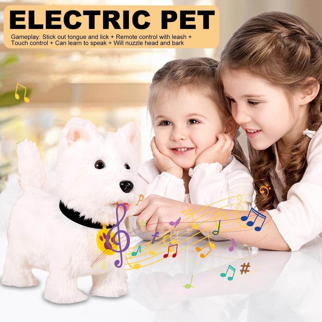 Cute Interactive Plush Dog Walking Barking & Tail Wagging Soft Interactive Electronic Plush Puppy Toy Gift Toy for Girls & Boys