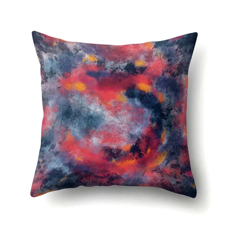 Nordic Modern Abstract Ins Style Polyester Pillow Case Car Decoration Home Printed Waist Cushion Pillow Case