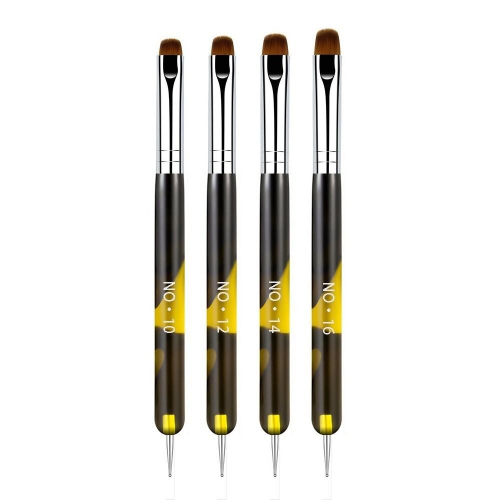 4pcs French Style Nail Art Brush Double Head Nail Art Point Pen Painting Manicure Tool  Manicure Use