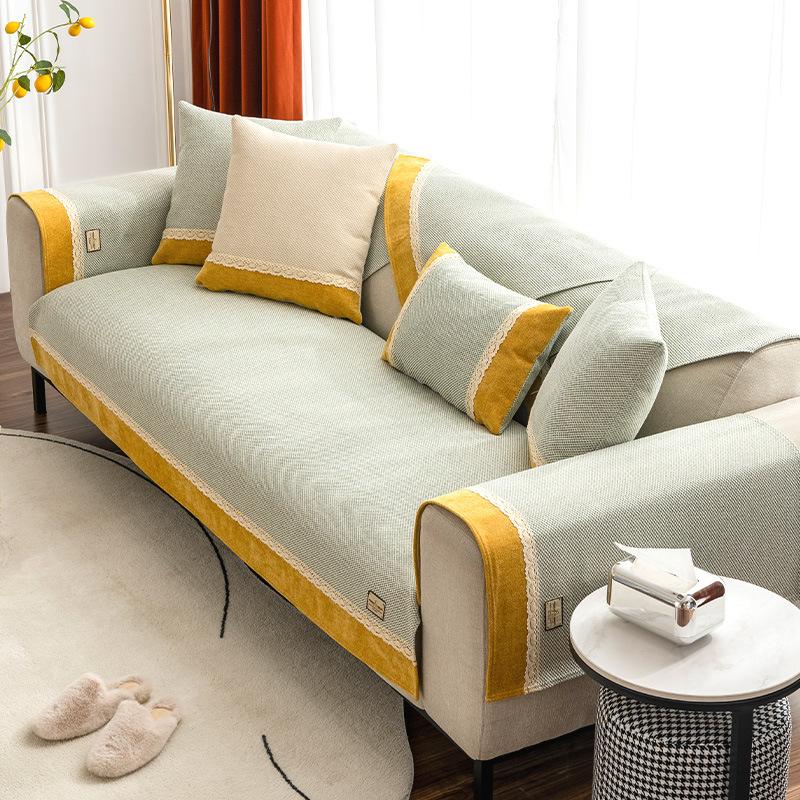 Nowe bawełniane i lniane poduszki na sofy na każdą porę roku, poduszki antypoślizgowe, proste pokrowce na sofy, pokrowce na oparcia, poduszki na siedzenia