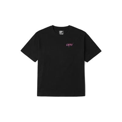 Vans Super Lowpro Comfortable Soft Letter Crew Neck Short Sleeve T-Shirt Unisex Tops VN00104GBLK