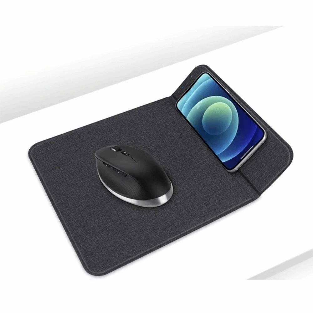 Foldable Wireless Charging Mouse Pad 15W Wireless Desktop Charger Travel