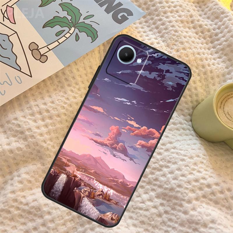 

Чехол с аниме-пейзажем для Realme C71 C75 C61 C53 C55 C33 C63 C51 C65 C67 11 12 13 14 Pro Plus GT6 GT7 15 Pro Realme 13 Pro Plus