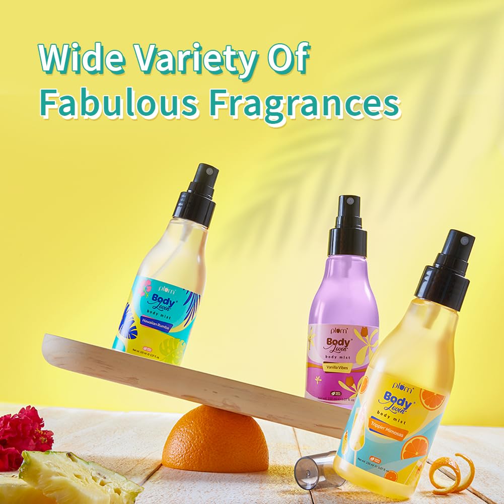 Plum BodyLovin Hawaiian Rumba Body Mist for Women | Long Lasting Tropical Fragrance | Perfume Body Spray | Vegan & Paraben Free | 100ml
