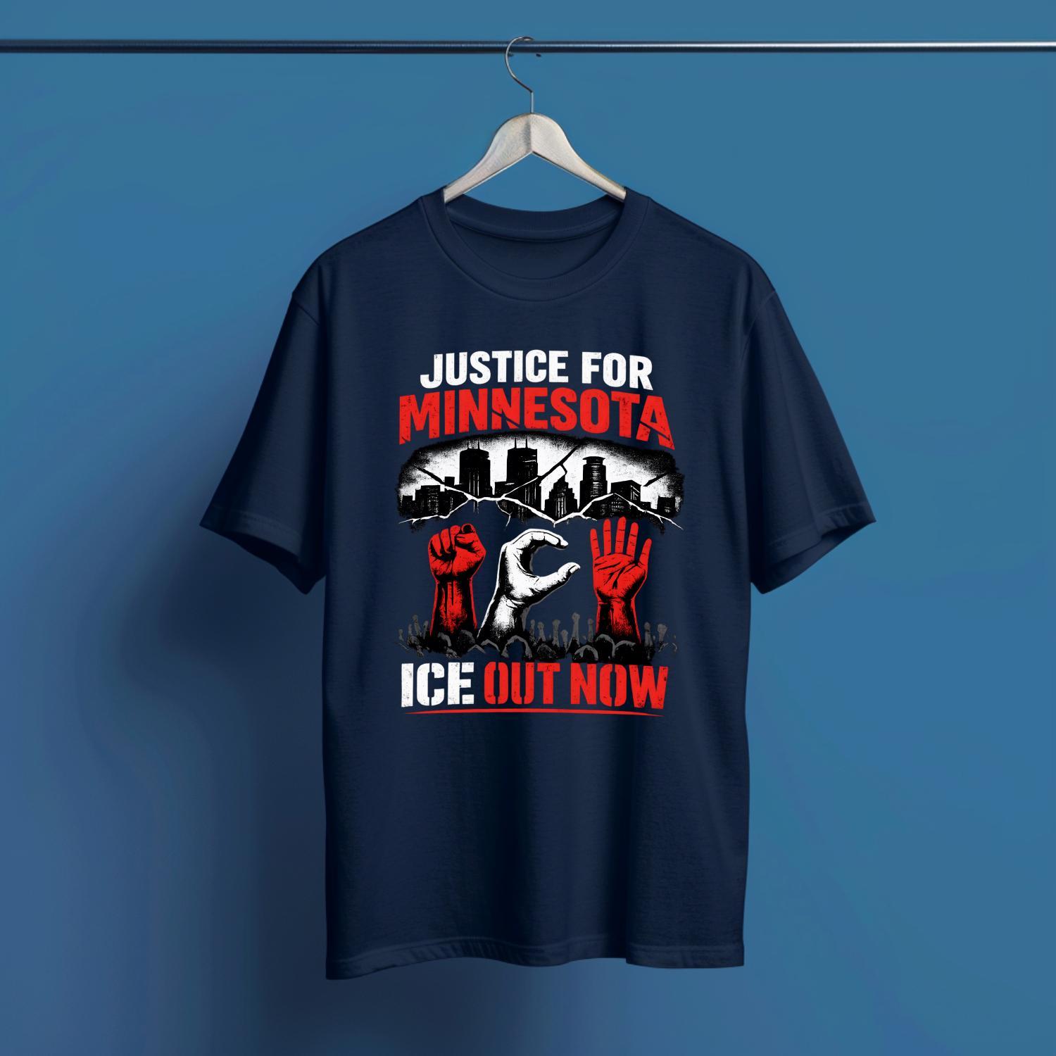Ice Shirt Immigration Justice for Minnesota Ice Protest Shirt Minneapolis Shirts Immigrant Shirts 2026 Women Unisex Cotton Tshirt S