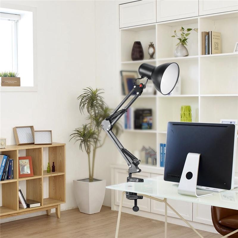 85V-265V E26 /E27 LED žiarovkové lampy Flexibilná stolová lampa AC 85-265V Lampa s kĺukovým ramenom a svorkou Kancelárska Štúdiová Domáca Stolová Lampička