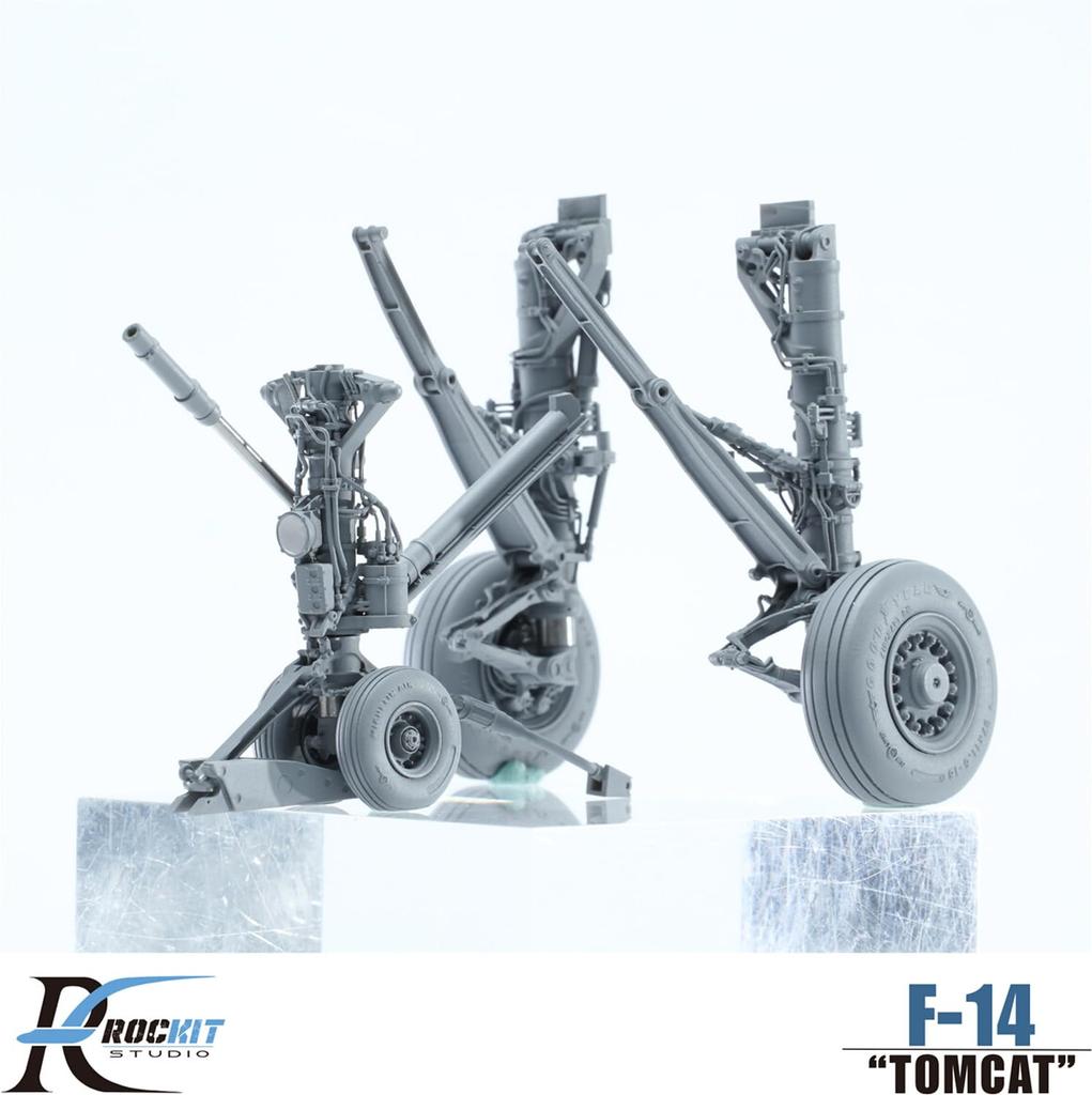 Rokit Studios Grumman Tomcat Landing Gear Wheel Set for Takeoff Position Plastic Model Kit Parts RKS480502T 1/48 F-14A/B/D & Weight-Deforming (for