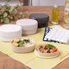 CORETARI Bento Microwave and Dishwasher Small White (Coretari) Japanese-Made Box, Two-Tier, 430ml, Safe, Oval,