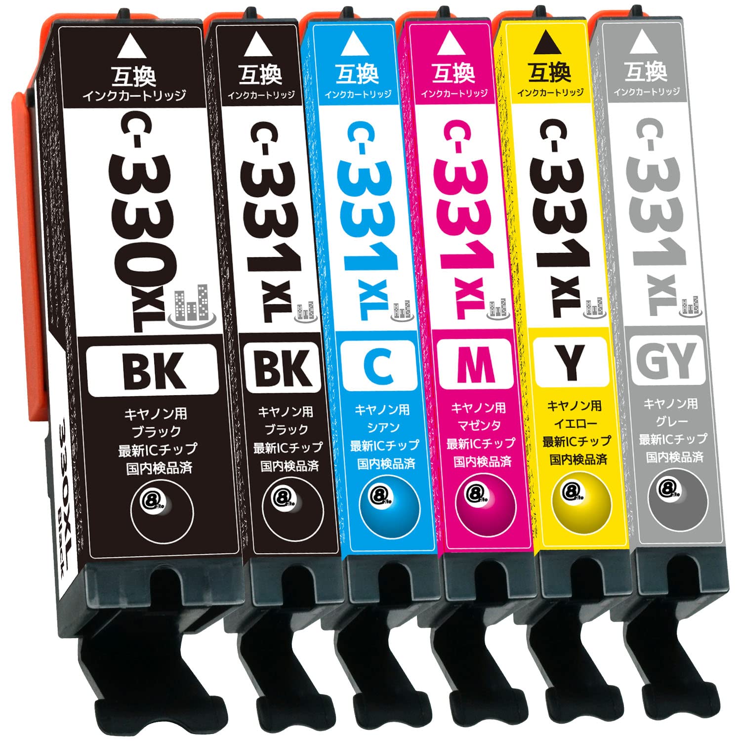 

New Compatible Ink Cartridges for Canon with Level Latest IC QR and Multipack High-Yield BCI-331XL + 330XL/6MP, High-Capacity, Indicator, Chip, Code,
