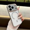 iPhone 14-17 Pro Max Magnetic Frosted Semi-Transparent Protective Case