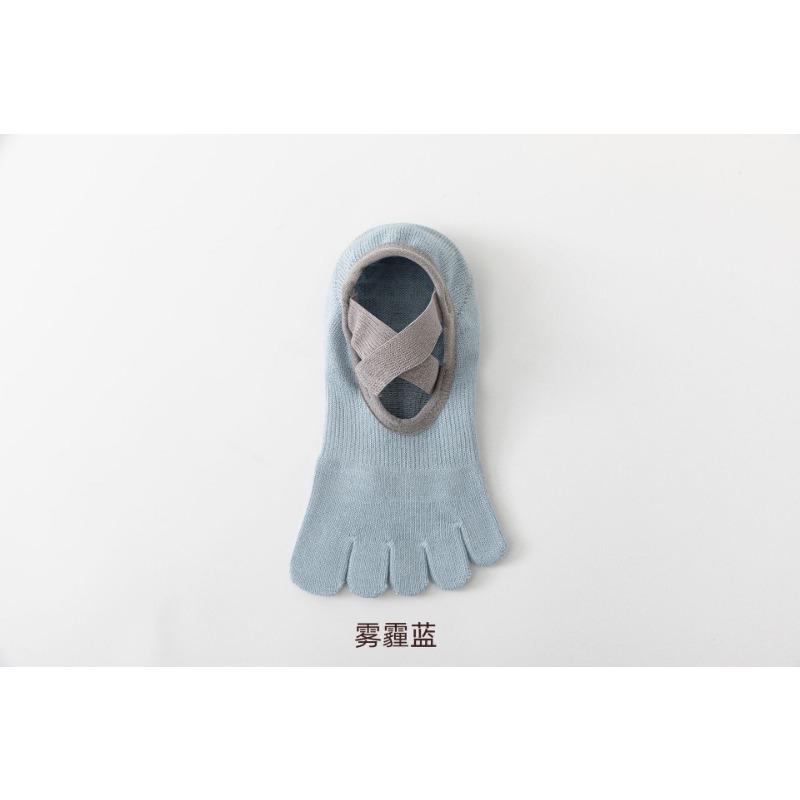 Female Summer Indoor Fitness Sports Non Slip Cotton Shock Absorption Pilates Yoga Five Finger Socks