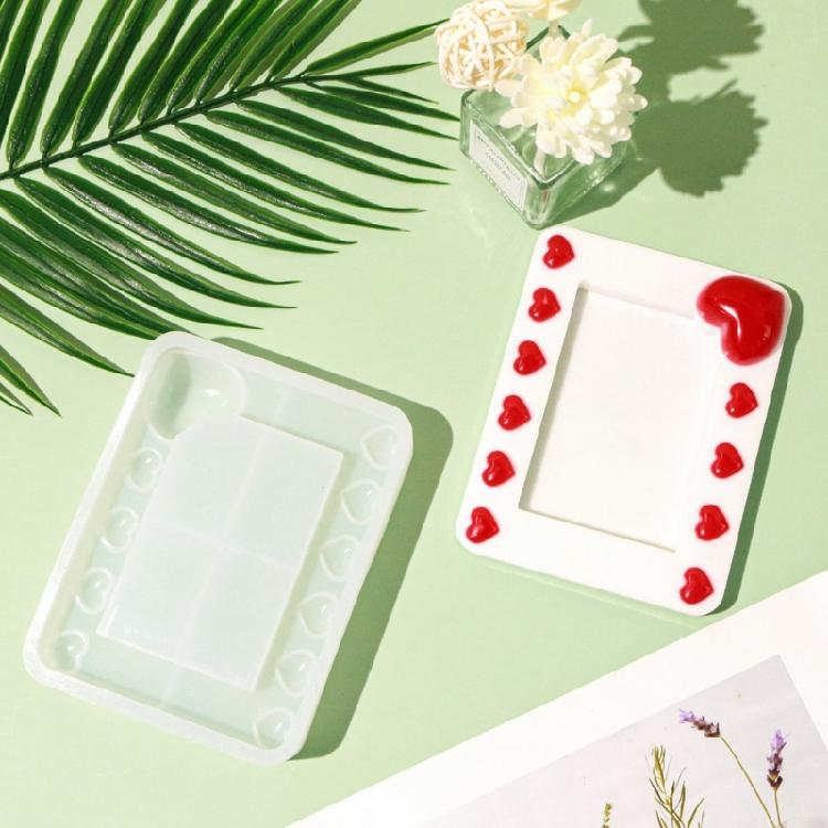 Photo Frame Molds Heart Shaped Silicone Clay Mould Silicone Picture Frame Moulds