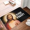 Jesus Religious Door Floor Kitchen Bathroom Mats Anti-Slip Outdoor  Doormat Bedroom Balcony Entrance Carpet Rug