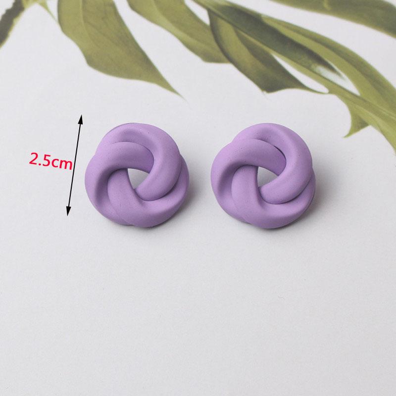 Purple Color Women Dangle Earrings Small Round Unusual Earrings Fashion Flower Butterfly Hanging Earrings Pendientes Mujer