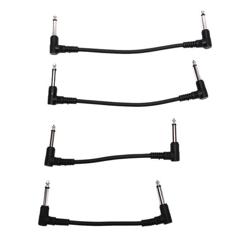 Universal Guitar Effect Pedal Instrument Patch Cable Right Angle Plug 15/20 Cm