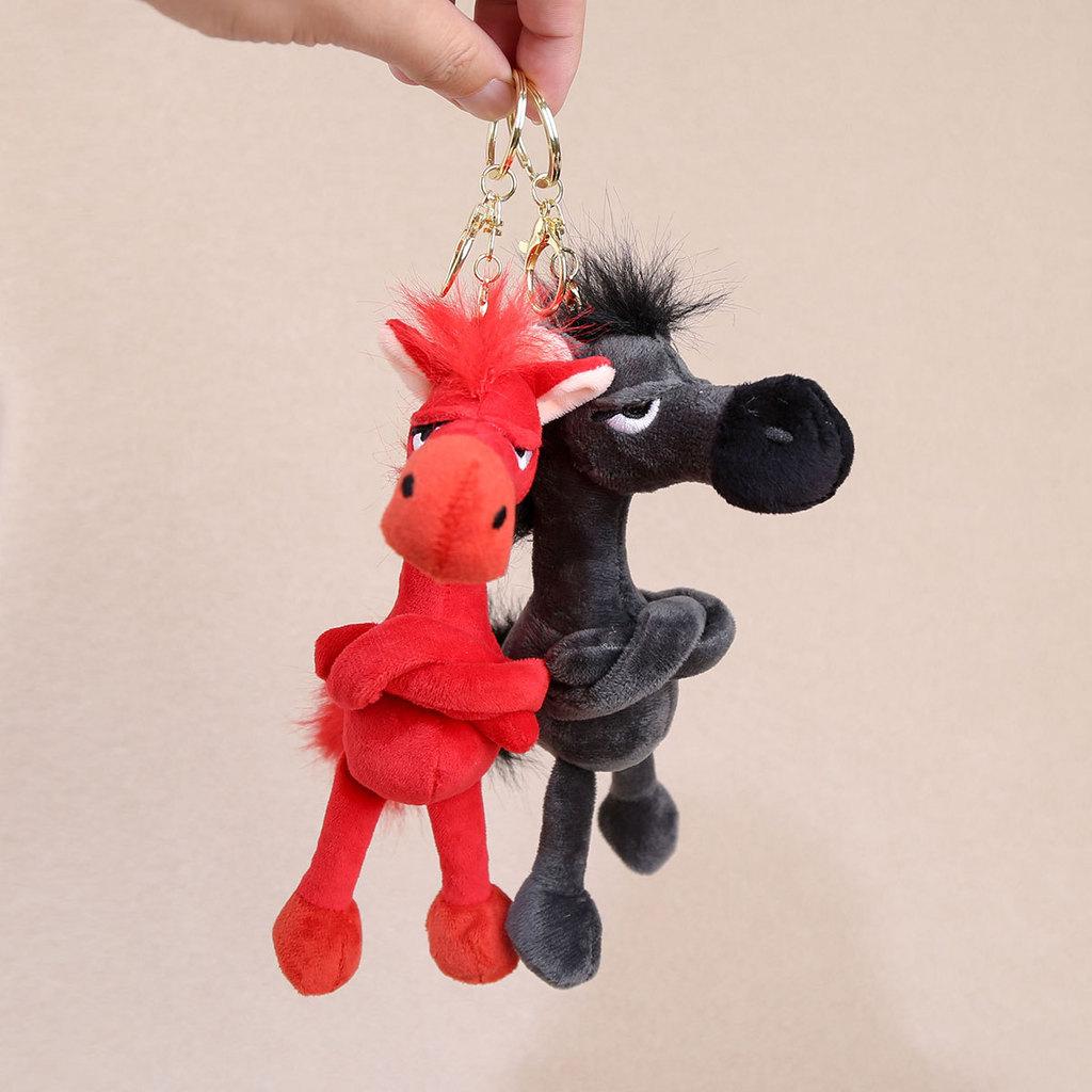 Horse Plush Keychain With Short Plush Material For Gift And Decor