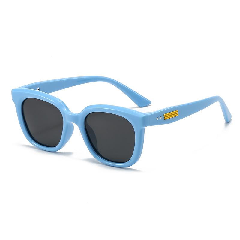 New Style Boys Girls Sunglasses Square Frame Fashion Silicone Childrens Sunglasses 23038 UV Protection